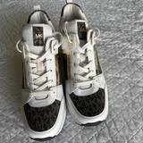 Michael Kors Shoes | Michael Kors Georgie Trainer | Color: Gold/White | Size: 7.5
