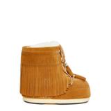 X Moonboot Fringed Round Toe Snow Boots