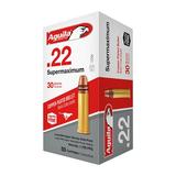Aguila Supermaximum 22 Long Rifle Rimfire Ammo - 22 Long Rifle 30gr Copper Plated Solid Point 1,000/
