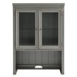 Tuscan Hutch with Glass Doors - Warm Gray - Ballard Designs