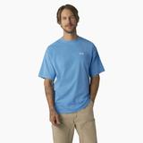 Dickies Men's Bandon Short Sleeve T-Shirt - Azure Blue Pigment Wash Size XL (WSR54)