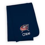 "Infant Navy Columbus Blue Jackets Personalized Blanket"