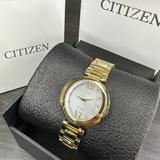New Citizen Eco-drive Women's Diamond Accent Gold-tone 34mm Watch