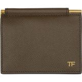 Brown Folding Money Clip Card Holder
