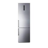 Summit Appliance 24 in. W 11.7 cu. ft. Bottom Freezer Refrigerator in Stainless Steel, Counter Depth, Platinum/ Stainless Steel