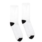 SOCCO DTG100 USA-Made Crew Socks for DTG in White size Large/XL | Cotton/Polyester/Nylon/Spandex