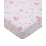 Disney Girls' Crib Sheets Pink - Minnie Mouse White & Pink Twinkle Twinkle Fitted Crib Sheet