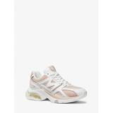 Michael Kors Kit Extreme Mesh and Leather Trainer Pink 6