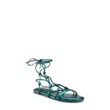 Button Ankle Tie Sandal