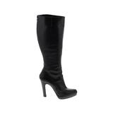 Christian Louboutin Boots: Black Print Shoes - Women's Size 40.5 - Almond Toe