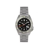Nautis Mens Global Dive Bracelet Watch w/Date - Black - One Size