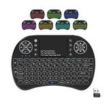 Backlit Mini Keyboard Touchpad Mouse Mini Wireless Keyboard with Touchpad and Multimedia Keys for Android TV Box Smart TV HTPC PS3 Smart Phone Tablet Mac Linux Windows OS