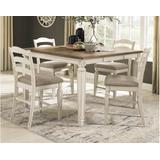 Realyn Two tone Extendable Counter Height Dining Room Set