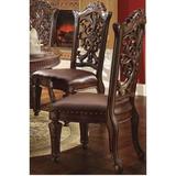 Vendome Side Chair (Set of 2) in PU & Cherry - Acme Furniture 60003