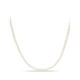 Miabella 5-6mm Freshwater Cultured Pearl Sterling Silver Strand Necklace 24