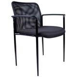 ZORO SELECT 6GNN3 BlackGuest Chair,24"W24"L33"H,Fixed,PolyesterSeat