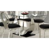 Orla Silver and Black Rectangular Dining Table