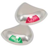 Perko 0616DP2STS Stealth Series Red & Green 12V Horizontal Mount LED Side Lights with Stainless Steel Housing - 1 Pair