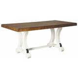 Signature Design by Ashley Valebeck Rectangular Dining Room Table - White/Brown