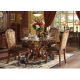 Acme Dresden 5-pc Round Dining Table Set in Cherry