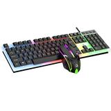 Elegant Choise Gaming Keyboard and Mouse Combo Wired with Led Light for Xbox 1 PS4 PC Laptop Black