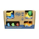 Green Toys Construction Trucks - 3 Vehicle Gift Set (6 Pieces) for Toddlers Ages 2+