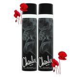 2x Revlon Charlie Black Body Fragrance Spray 75ml Scent Of White Musk
