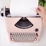 Wer Memory Keepers Manual (non-electric) Typewriter, Pink Blush, 12"