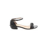 Christian Louboutin Sandals: Black Solid Shoes - Women's Size 38 - Open Toe