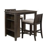 Lazzara Home Kaydee 3-Piece Rectangular Wood Top Counter Height Dining Room Set, Size 36.0 H in | Wayfair LX-5773DC-32