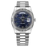 Rolex President Day-date Ii Blue Dial White Gold Men's Watch 218239