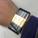 Kate Spade Jewelry | Kate Spade Gold And Black Wide Bow Cuff With Magnetic Closure | Color: Black/Gold | Size: Os