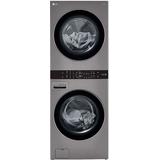 LG WKG101H 27 Inch Wide Front Loading Laundry Center with 4.5 Cu. Ft. Washer and 7.4 Cu. Ft. Gas Dryer with Center Control Graphite Steel Laundry