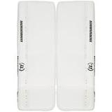 Warrior Ritual G6 E+ Youth Goalie Leg Pads in White Size 22+.5in