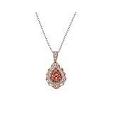 Gems by Michael Valitutti Gems By Michael Padparadscha and White Zircon Pendant with Chain