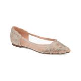 Journee Collection Womens Pink Mesh Rhinestone Comfort Batavia Pointed Toe Block Heel Slip On Dress Shoes 6.5 M - All