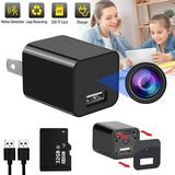 Spy Camera Charger Hidden Camera HD 1080P Best Mini Spy Camera USB Charger Camera Secret Camera Nanny Cam Surveillance Camera Full HD Small Cameras for Spying+32G SD Card