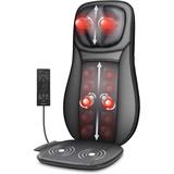Snailax Shiatsu Full Back Massager with Heat Kneading Chair Massager pad for Neck and Back Shoulder Rolling Massage Cushion Pad with Height Adjustment Mother’s Day Gift
