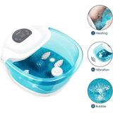 MaxKare Foot Spa Pedicure Foot Bath Massager with Heat Bubble and Vibration 4 Massage Rollers and Digital Temperature Control for Tired Feet Help Sleep Green