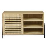 Homy casa 47.2 Buffet Cabinet Sideboard with Storage Shelves Oak