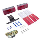 Wellmax 12V LED Trailer Lights Kit Attachable Tail Lights for RV Marine Boat Trailer Camper Low Profile Submersible and Waterproof