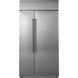 Cafe 29.5-cu ft Built-In Smart Side-by-Side Refrigerator with Ice Maker (Stainless Steel) | CSB48WP2NS1