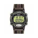 Timex Men's Expedition Digital Chronograph Black Resin Case Leather and Nylon Combo Strap Watch