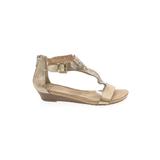 Kenneth Cole REACTION Wedges: Gold Shoes - Women's Size 7 - Open Toe