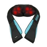 Arealer Neck Massager with Heat Shiatsu Massager for Neck/Shoulder/Back/Leg Car/Office/Home Black with Blue
