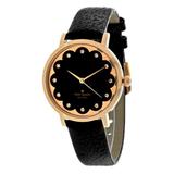 Kate Spade Accessories | Kate Spade Leather & Rose Gold Metro Watch | Color: Black/Gold | Size: Os