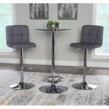 Latitude Run® Elizzie 2 - Person Dining Set Wood/Upholstered Chairs in Brown/Gray | Wayfair 02272E31500D4B97856475E49350B22F
