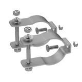 Mighty Mule Gate Opener Tube Gate Attachment Brackets, Silver