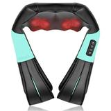 Nekteck Shiatsu Neck and Back Massager with Soothing Heat Electric Deep Tissue 3D Kneading Massage Pillow for Shoulder Leg Full Body Muscle Pain Relief Car Office and Home Use Blue