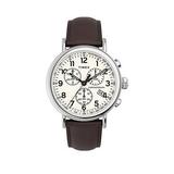 Timex Standard Chronograph Leather Mens Watch, Brown, Men